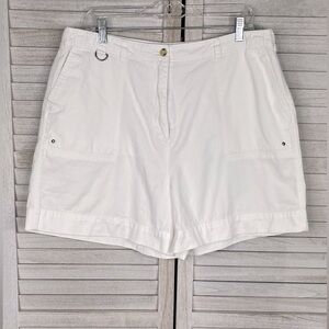 DRESS BARN Cotton Shorts White-16